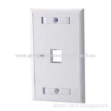 Network Wall Outlets 120 Types One Port USA Faceplate, Made of ABS Material with Stable Quality